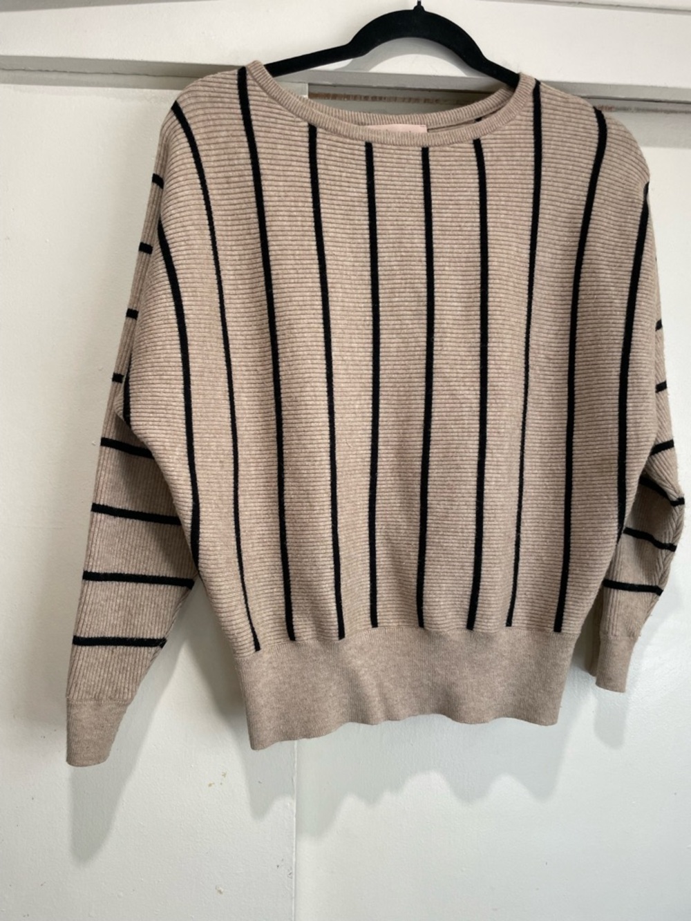 Philosophy Republic Clothing Beige Crewneck Stripe Sweater - Women's